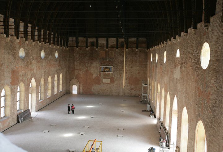 salone della Basilica palladiana restauro della pavimentazione